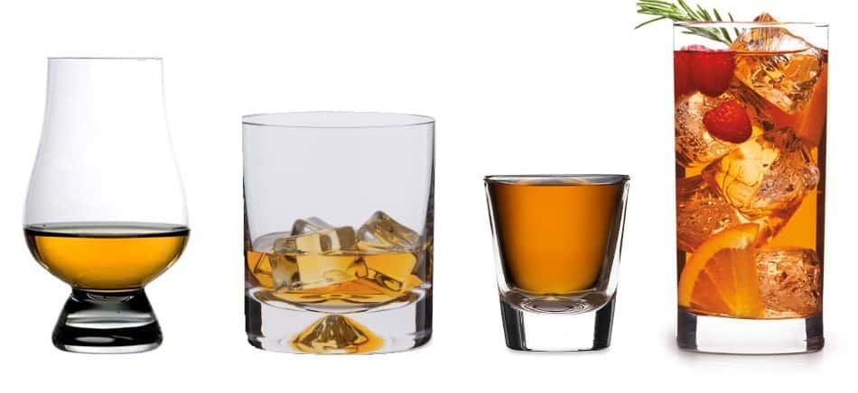 4 types of whiskey glasses