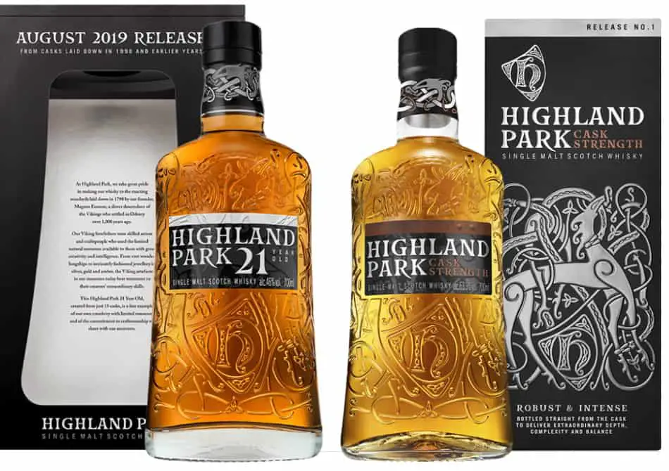 2 bottles of Highland Park – the 21 & Cask Strength