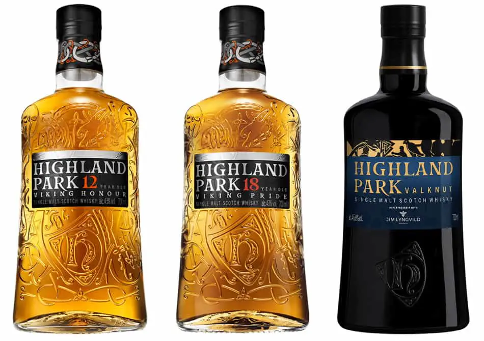 3 bottles of Highland Park – the 12 Viking Honour, the 18 Viking Pride & Valknut
