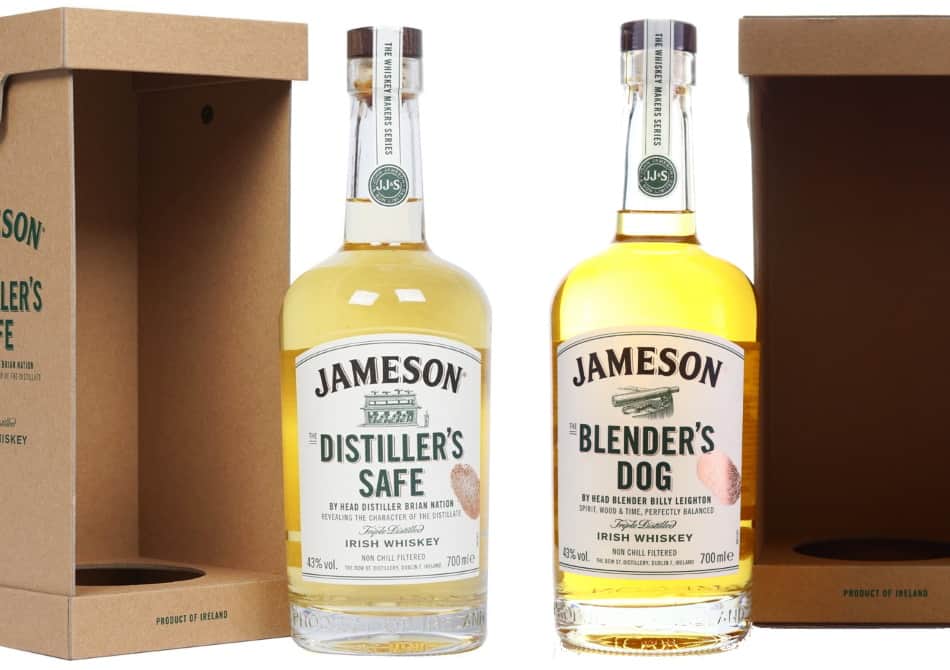 2 bottles of Jameson Whiskey Maker’s Series – Distiller’s Safe & Blender’s Dog