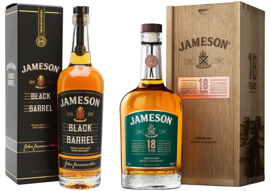 2 bottles of Jameson – Black Barrel & the 18