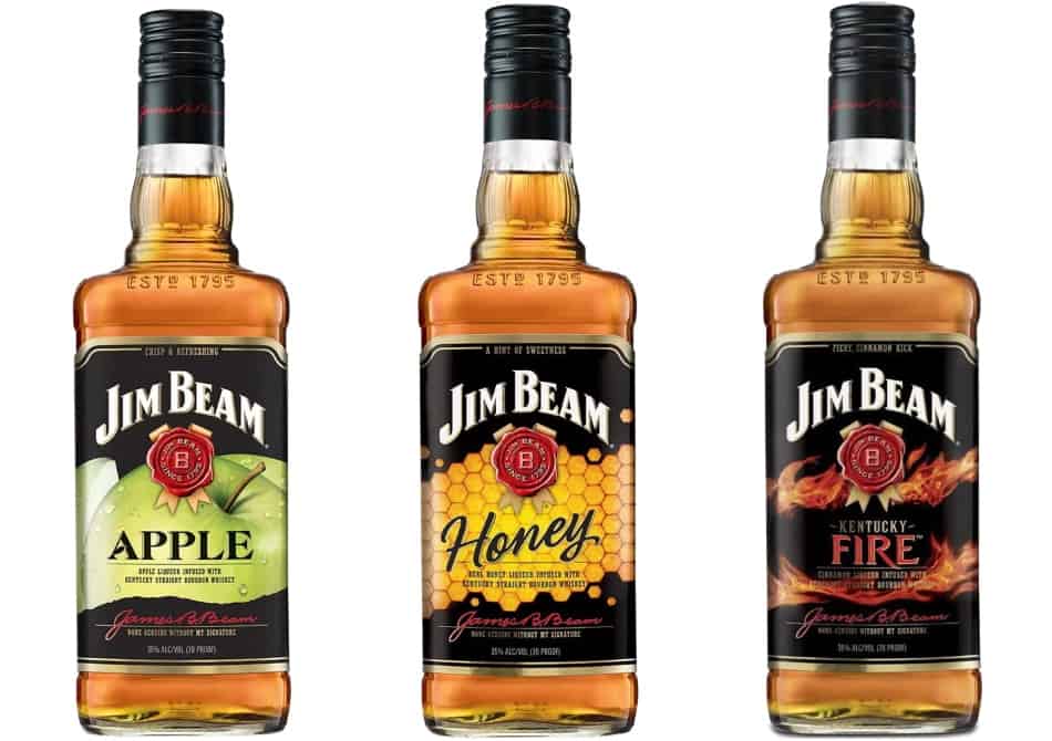 3 bottles of Jim Beam – Apple, Honey & Fire