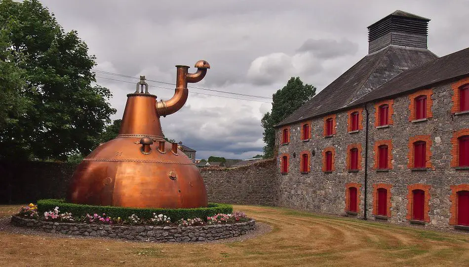 Distillery with model pot still outside