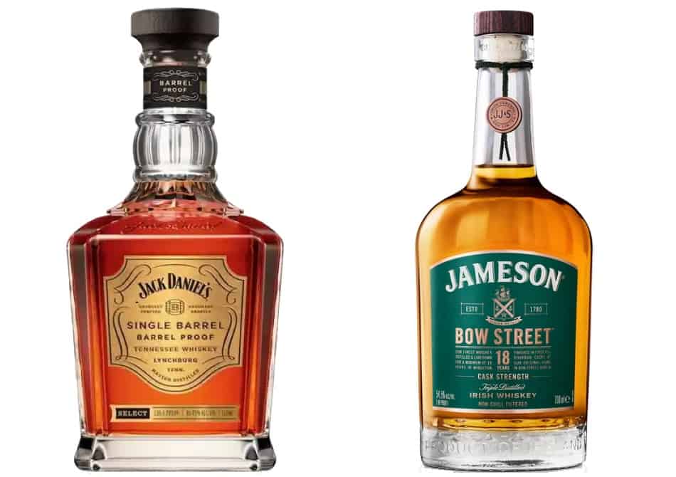 The bottles of Jack Daniel’s and Jameson with the most complex flavors