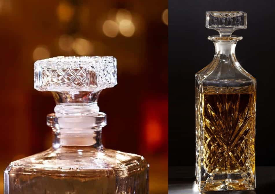 A decanter with an airtight seal and a decanter that’s full