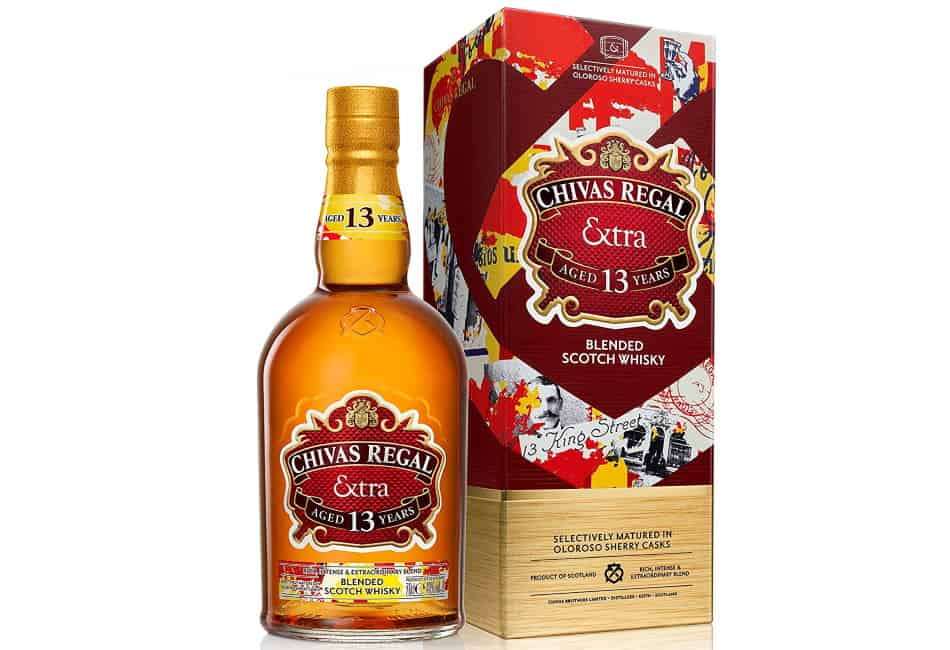 A bottle of Chivas Extra 13 Sherry Cask