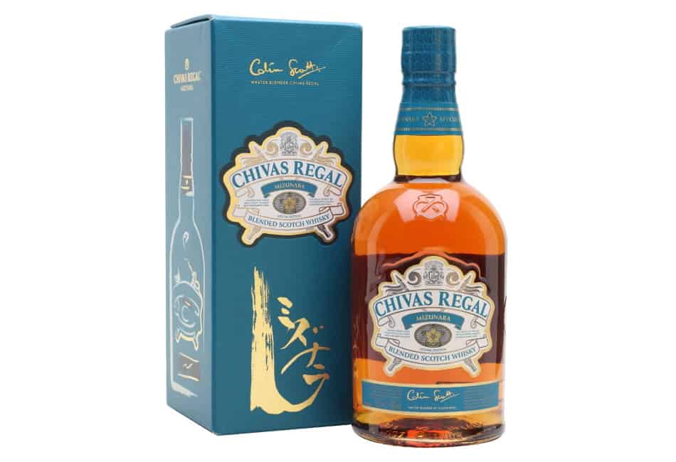 A bottle of Chivas Mizunara