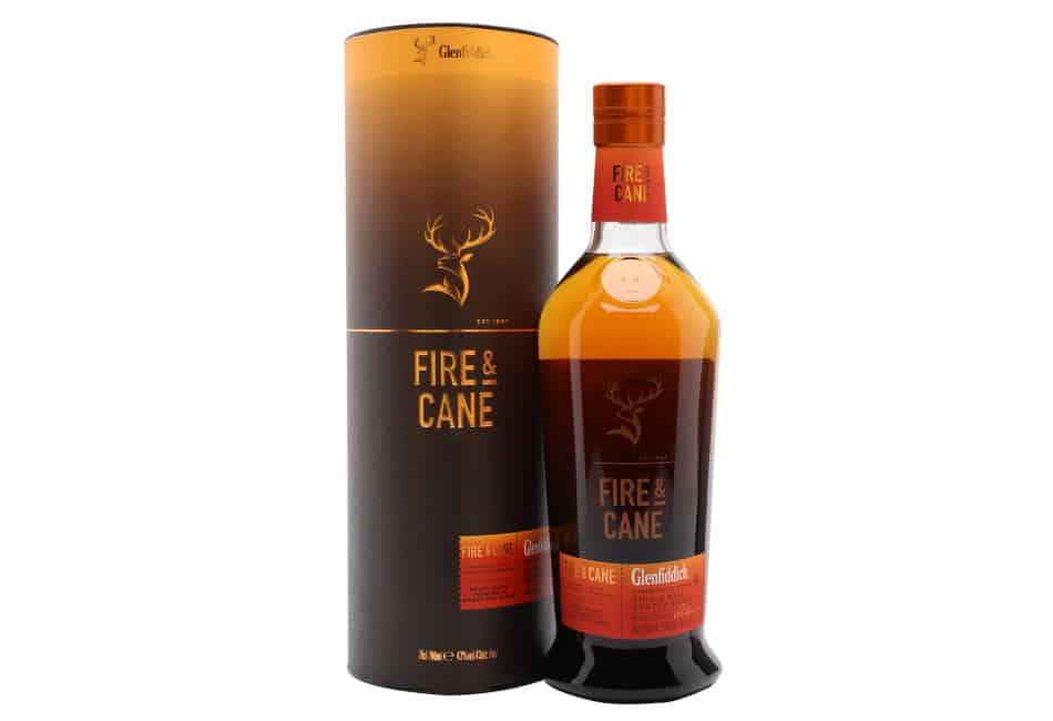 A bottle of Glenfiddich Fire & Cane