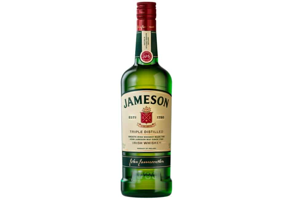 A bottle of Jameson Irish Whiskey