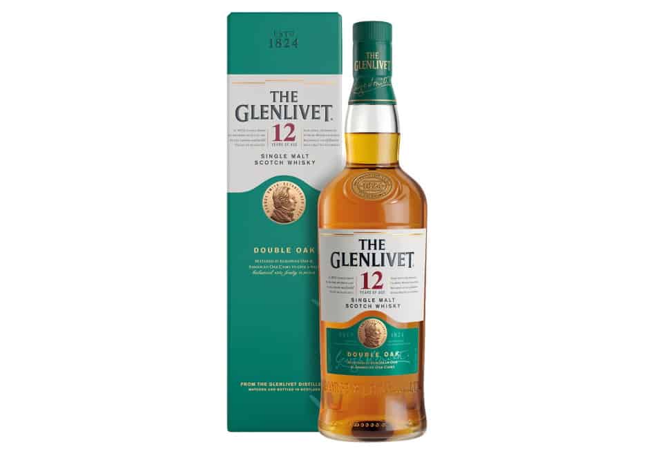 A bottle of Glenlivet 12 Year Old Double Oak