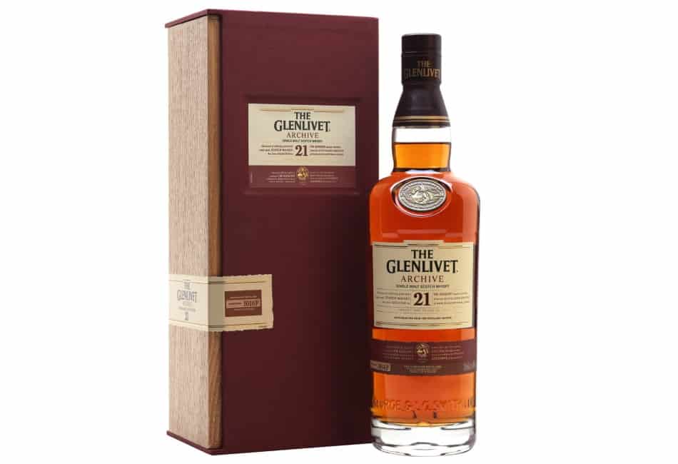 A bottle of Glenlivet 21 Year Old Archive