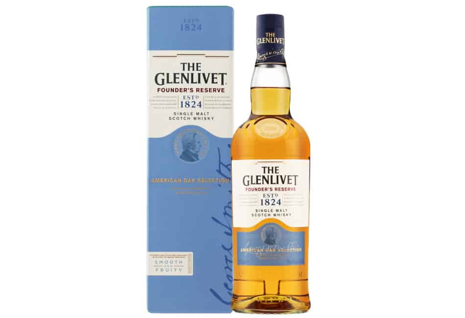 A bottle of Glenlivet Founder’s Reserve