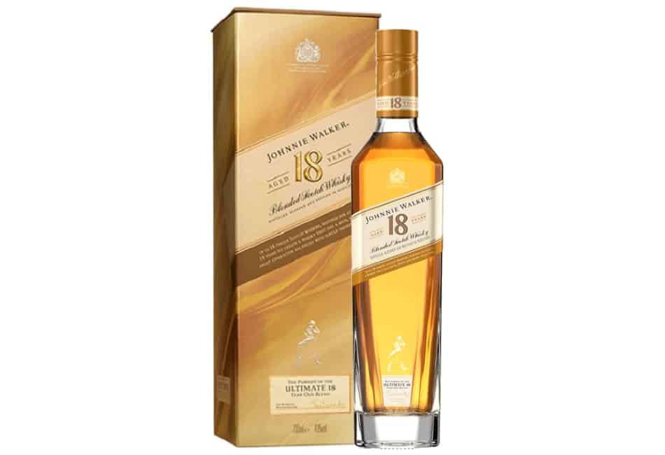 A bottle of Johnnie Walker Aged 18 Years