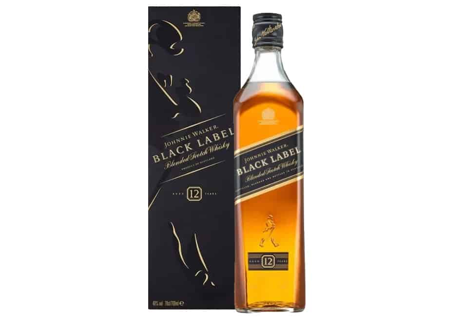 A bottle of Johnnie Walker Black Label 12 Years