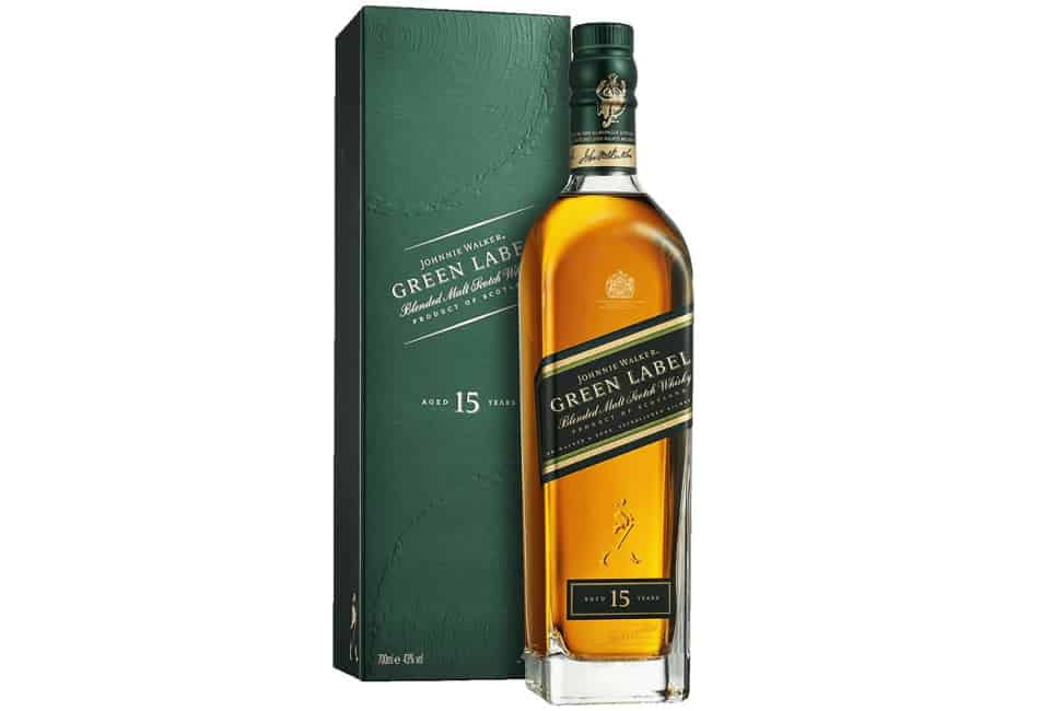 A bottle of Johnnie Walker Green Label 15 Years