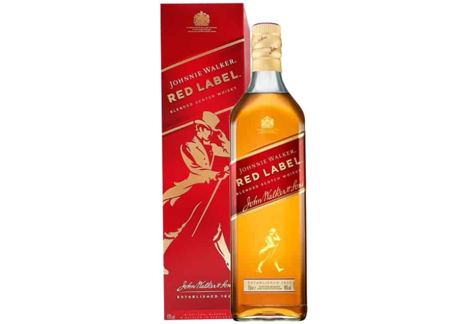 A bottle of Johnnie Walker Red Label