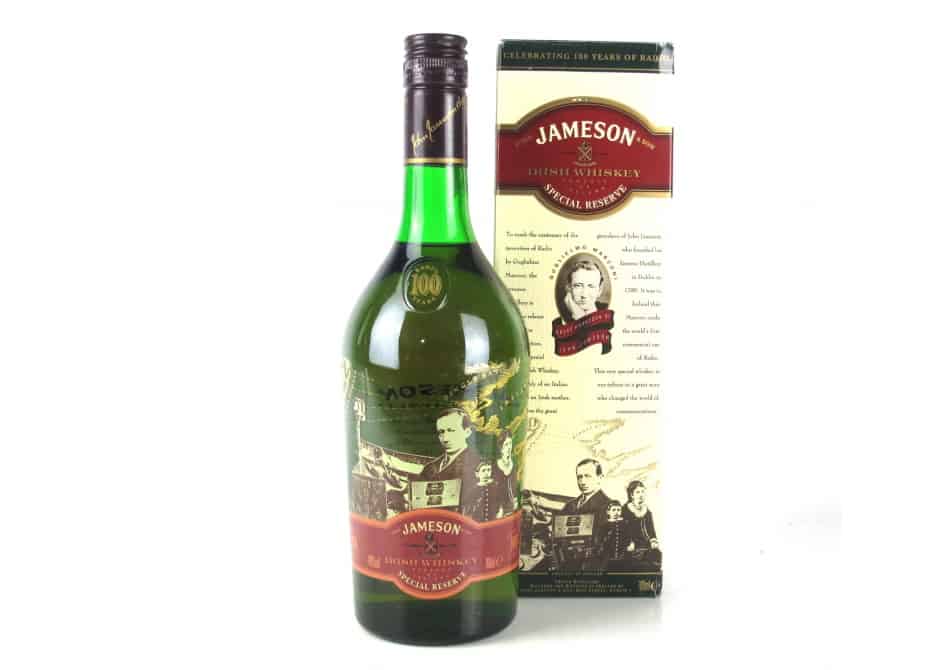 A bottle of Jameson Celebrating 100 Years of Radio