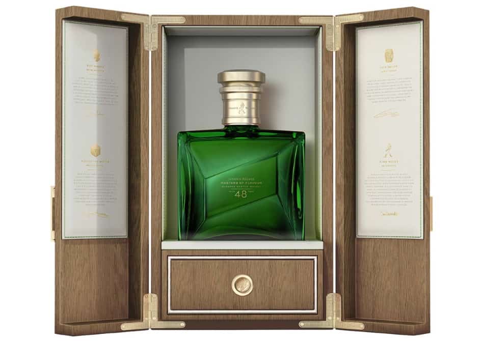 The Johnnie Walker Masters of Flavor in decanter and box