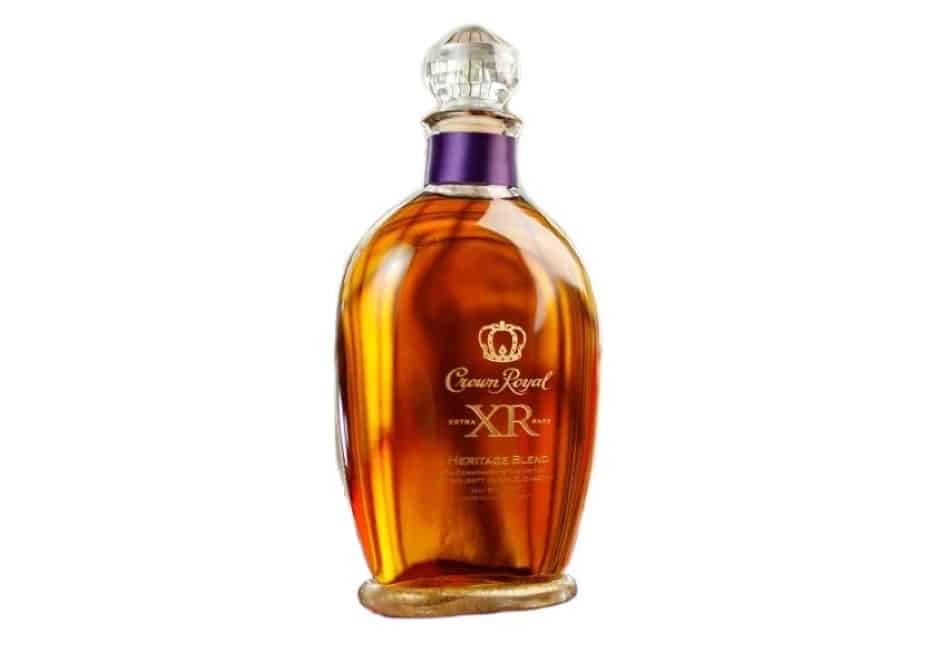 A bottle of Crown Royal Extra Rare Heritage Blend