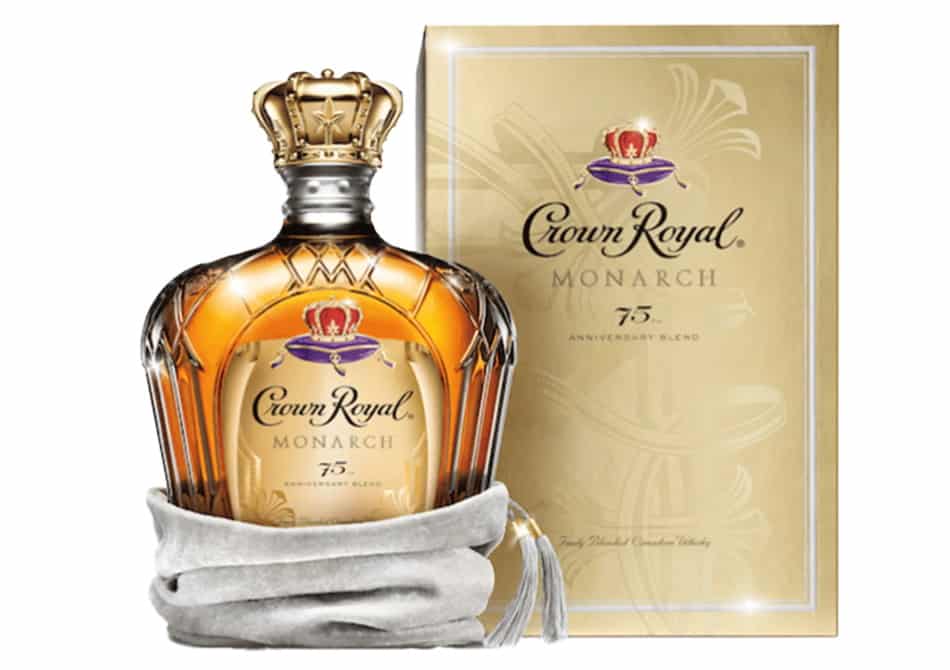 A bottle of Crown Royal Monarch 75th Anniversary