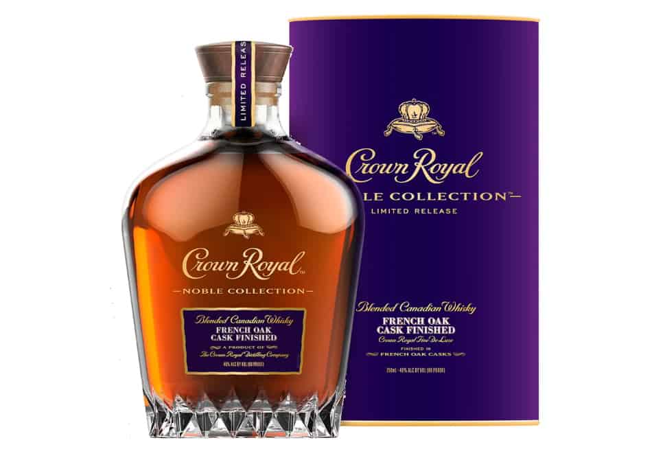 A bottle of Crown Royal Noble Collection French Oak Cask