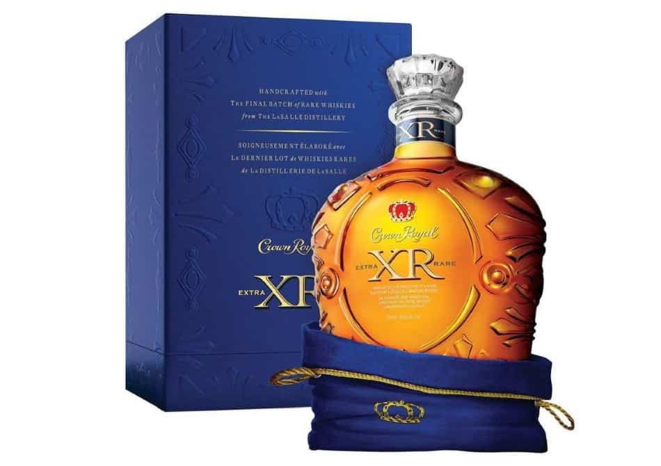 A bottle of Crown Royal XR Blue LaSalle Edition