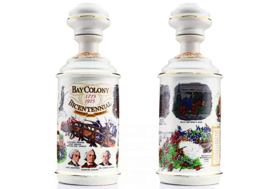 A decanter of Old Rip Van Winkle Bay Colony Bicentennial