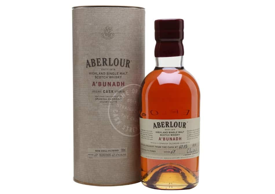 A bottle of Aberlour A'Bunadh