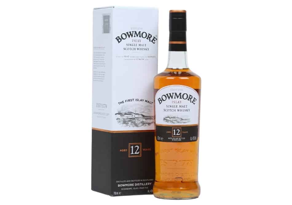 A bottle of Bowmore 12 Year Old