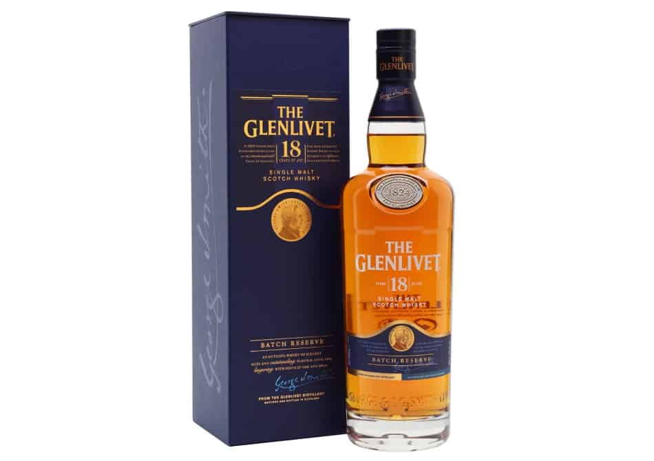 A bottle of The Glenlivet 18 Year Old Batch Reserve