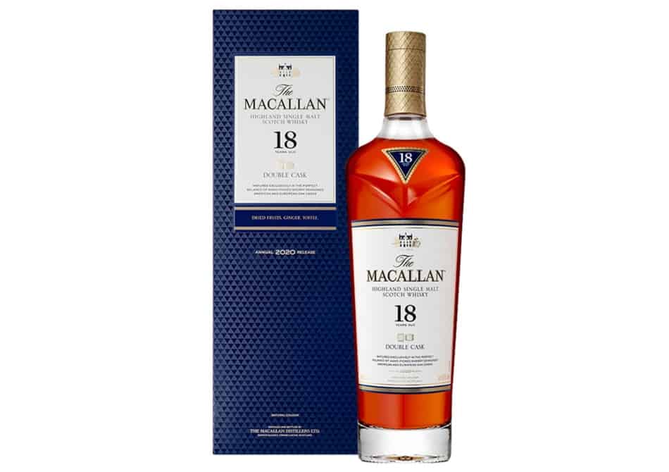 A bottle of The Macallan Double Cask 18 Years Old