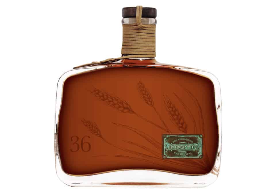 A bottle of Redemption 36-Year-Old Bourbon