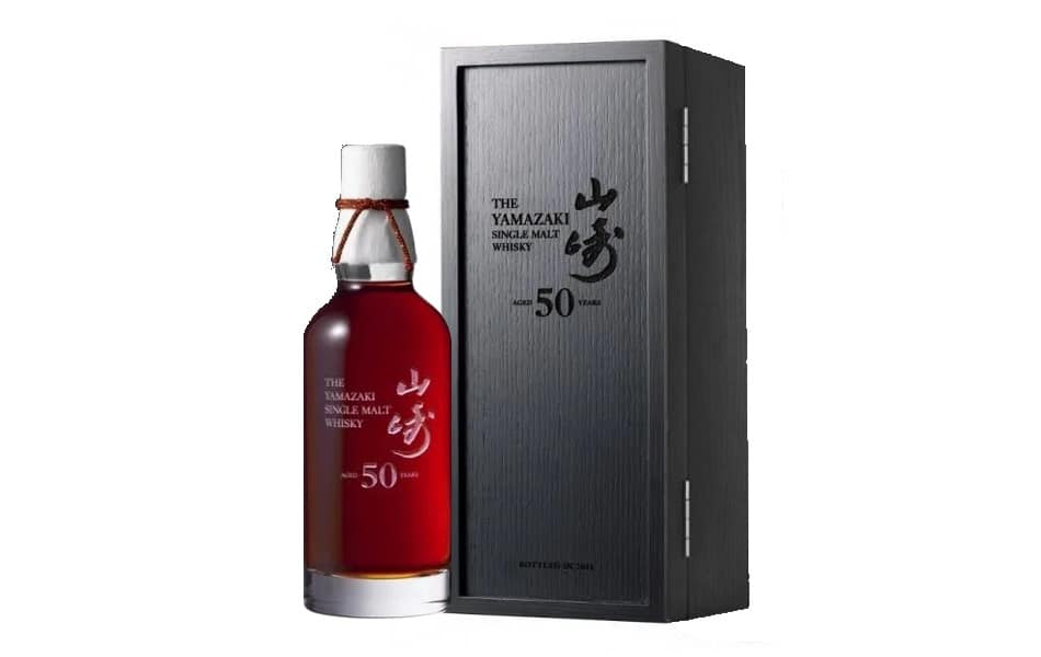 A bottle of Suntory Yamazaki 50 Year 3rd Edition