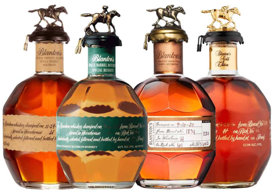 4 bottles of Blanton's