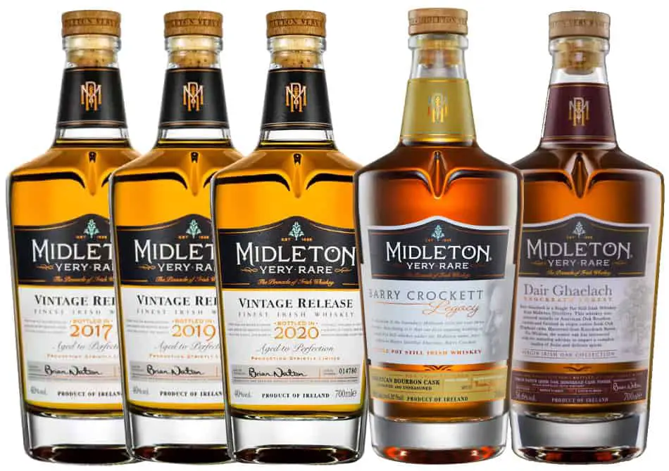 5 bottles of Midleton Very Rare