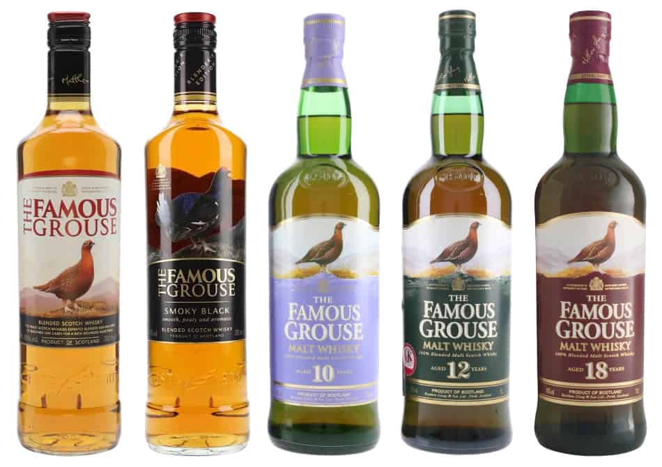 5 bottles of The Famous Grouse