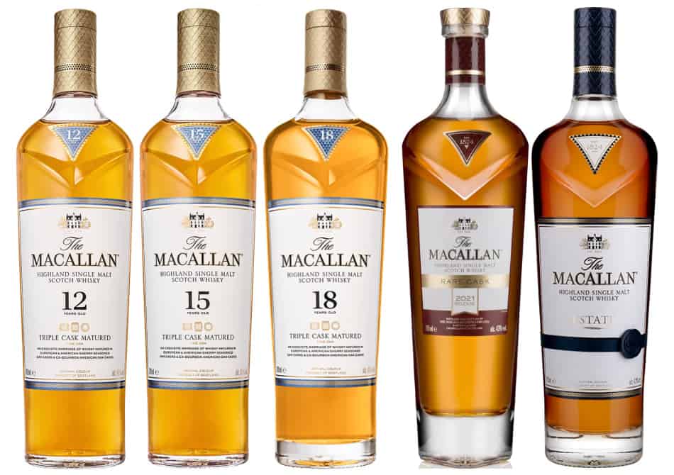 5 bottles of The Macallan