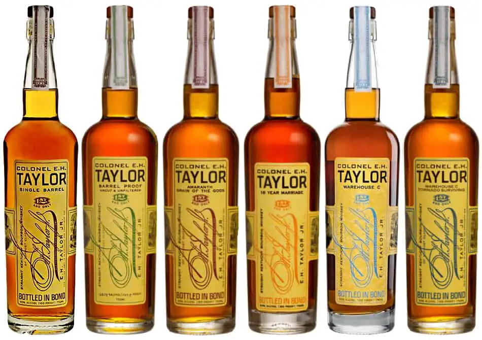6 bottles of E.H. Taylor