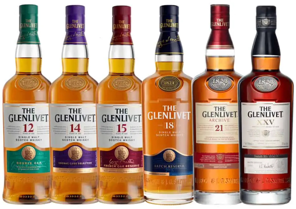 6 bottles of Glenlivet