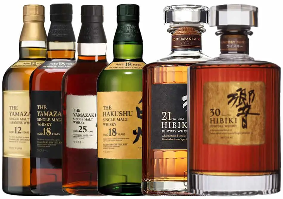 6 bottles of Suntory